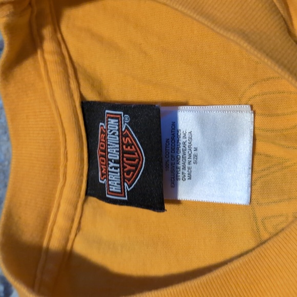 Harley-Davidson Motorcycle T-shirt yellow size medium men's Winchester Virginia - Picture 3 of 6